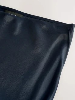 Donkerblauw - Satijnen midirok*Next Sale