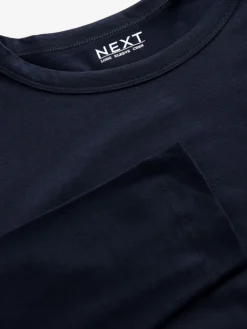 Donkerblauw - T-shirt met lange mouwen en ronde hals*Next Clearance