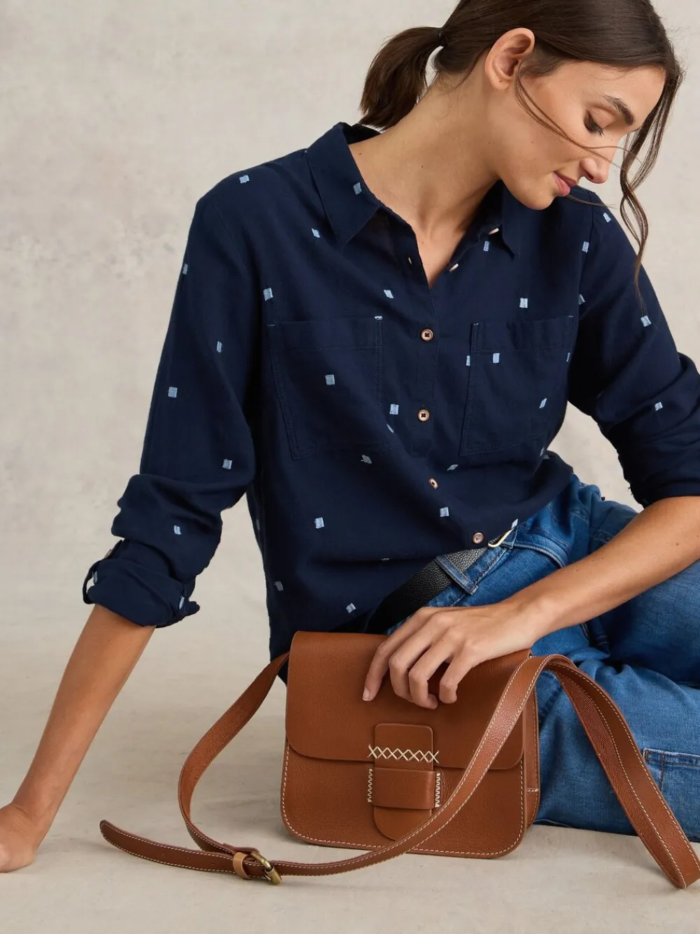 Donkerblauw - Sophie overhemd*White Stuff Clearance