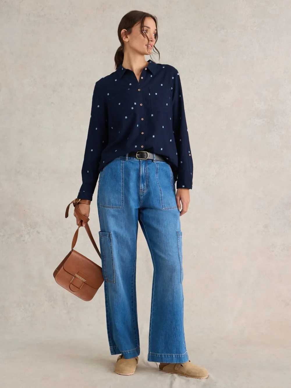 Donkerblauw - Sophie overhemd*White Stuff Clearance