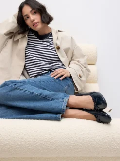 Donkerblauw lakleer - Ballerina's met ronde neus*Next Online