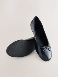 Donkerblauw lakleer - Ballerina's met ronde neus*Next Online