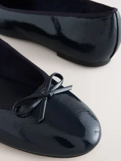 Donkerblauw lakleer - Ballerina's met ronde neus*Next Online