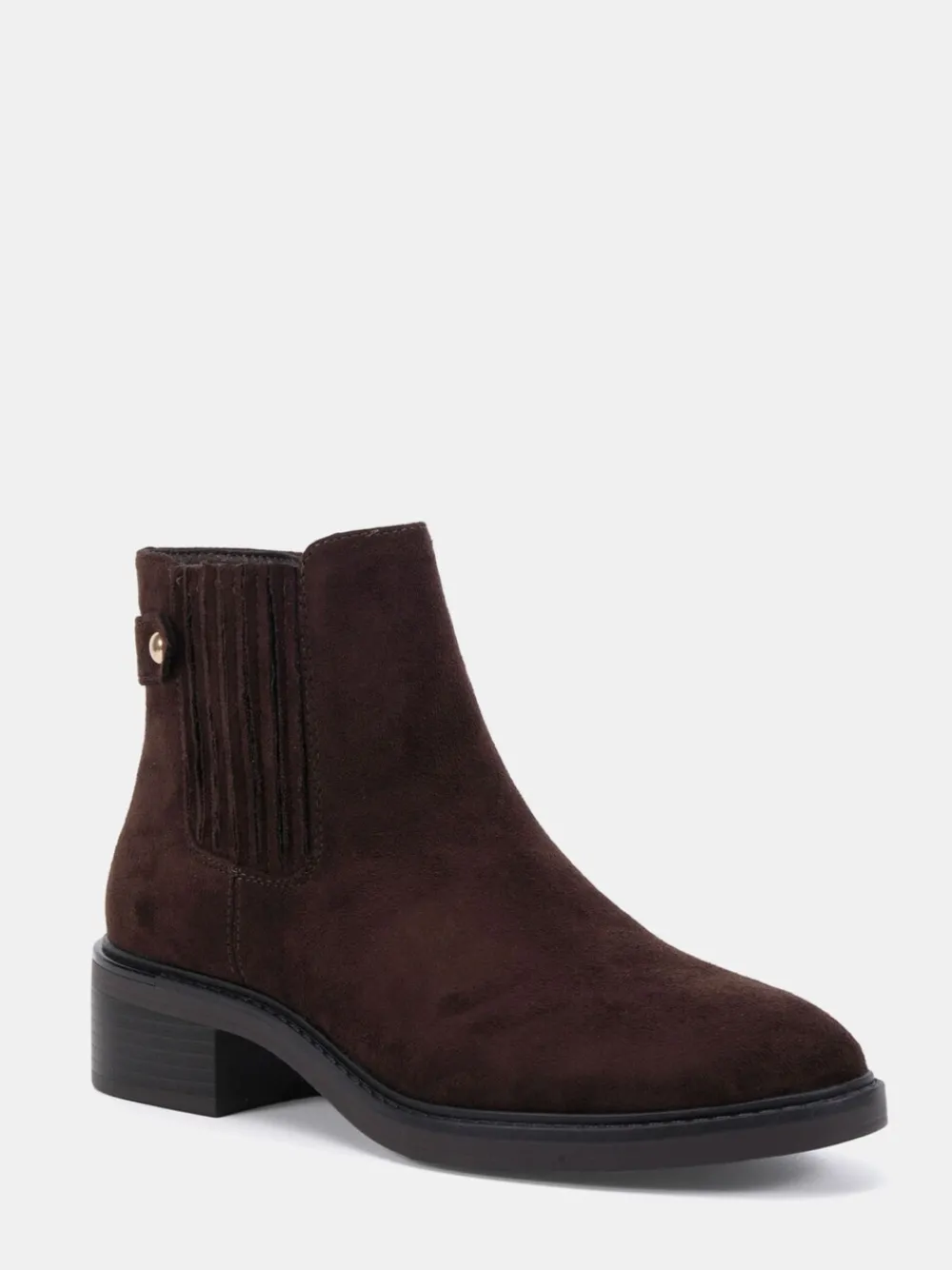 Donkerbruin - Wide Fit Darlina Flat Chelsea Ankle Boots*Novo Online
