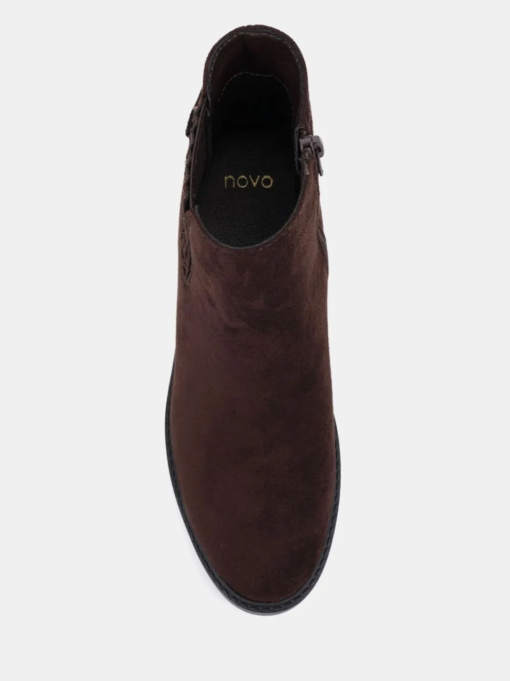 Donkerbruin - Wide Fit Darlina Flat Chelsea Ankle Boots*Novo Online