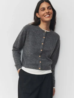 Donkergrijs - Gebreid vest met ronde hals*Next Best