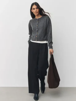 Donkergrijs - Gebreid vest met ronde hals*Next Best