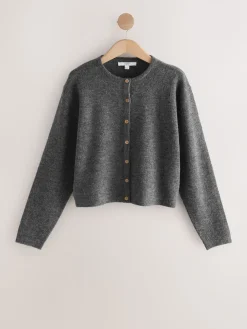 Donkergrijs - Gebreid vest met ronde hals*Next Best