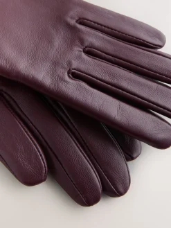 Donkerkersenrood - Leren handschoenen*Next New