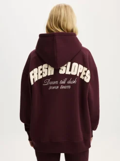 Donkerrood - Plush Premium Graphic Hoodie*Cotton On