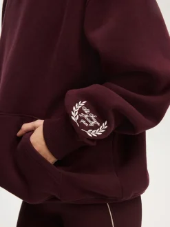 Donkerrood - Plush Premium Graphic Hoodie*Cotton On