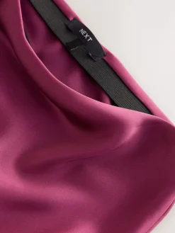 Donkerroze - Satijnen midirok*Next Online