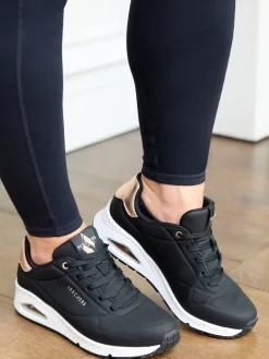 - goudkleurige damessneakers met standaard pasvorm Uno*Skechers