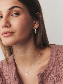 Echt zilver - Intertwined Heart Pendant Necklace*Next Outlet