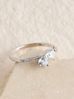 Echt zilver - Intertwining Heart Ring*Next Online