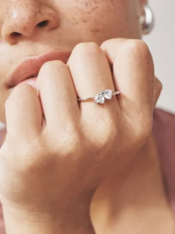 Echt zilver - Intertwining Heart Ring*Next Online