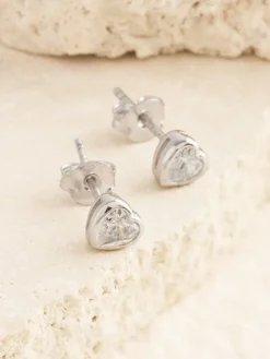 Echt zilver - Oorknopjes met hartje*Next Clearance