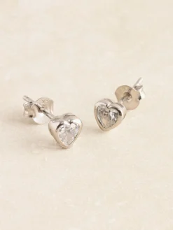 Echt zilver - Oorknopjes met hartje*Next Clearance