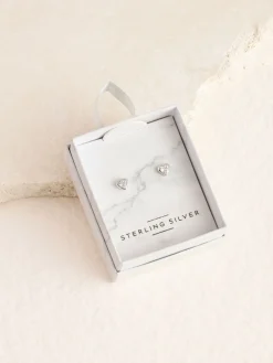 Echt zilver - Oorknopjes met hartje*Next Clearance
