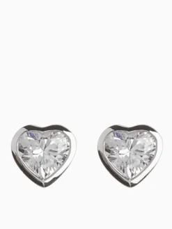 Echt zilver - Oorknopjes met hartje*Next Clearance