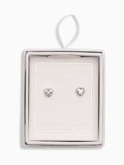 Echt zilver - Oorknopjes met hartje*Next Clearance