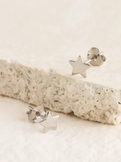 Echt zilver - Oorknopjes met sterren*Next Sale
