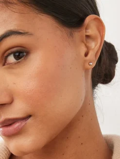 Echt zilver - Set van 3 paar graduated oorknopjes*Next Online