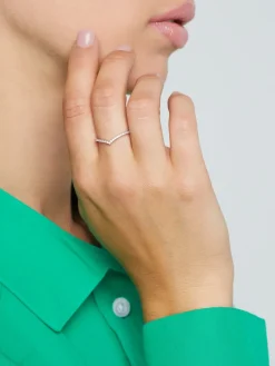 Echt zilver - Sparkle Wishbone Ring*Next Best