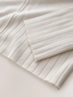 Ecru - 100% N.Premium trui van lamswol met ronde hals*Next Best