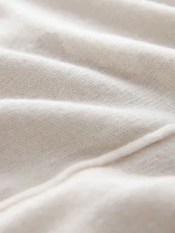 Ecru - 100% N.Premium trui van lamswol met ronde hals*Next Best