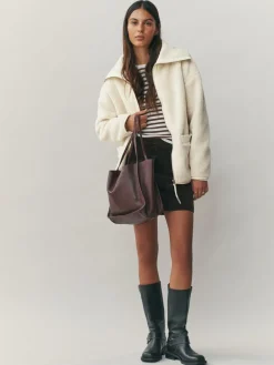 - Borg Zip Through Fleece With Rib Collar*Next Best