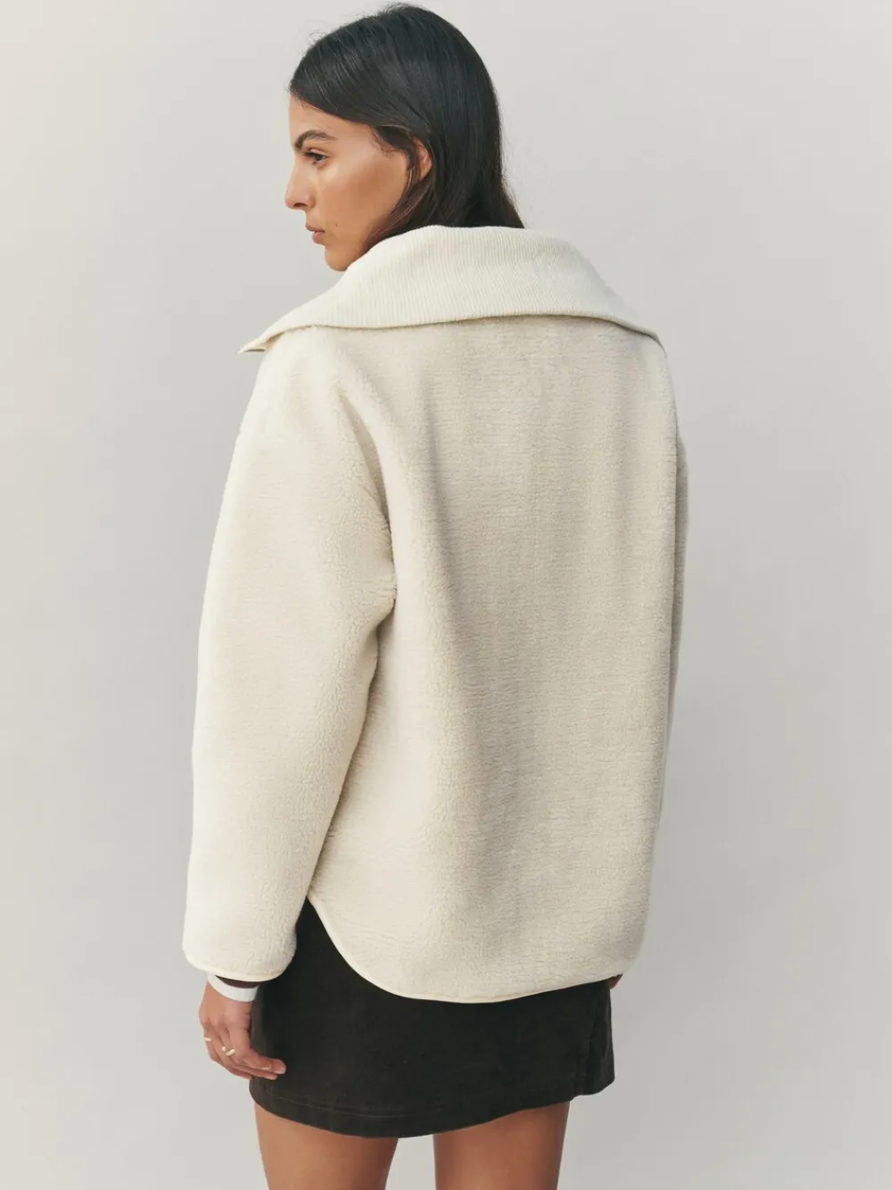 - Borg Zip Through Fleece With Rib Collar*Next Best