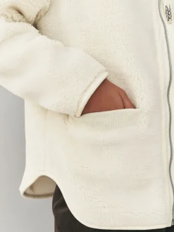 - Borg Zip Through Fleece With Rib Collar*Next Best