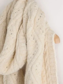 Ecru - Cable Knit Cosy Scarf*Next Discount