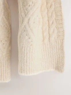 Ecru - Cable Knit Cosy Scarf*Next Discount