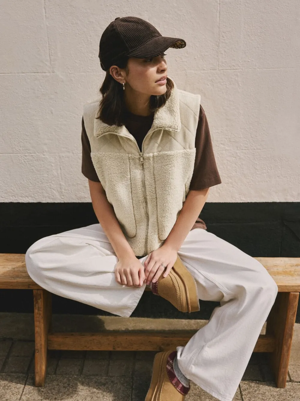 - Cord Borg Mix Zip Through Gilet*Next Hot