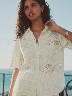 - Crochet Short Sleeve Shirt*Next Online