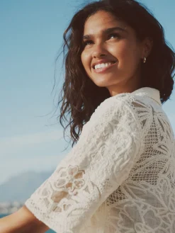 - Crochet Short Sleeve Shirt*Next Online