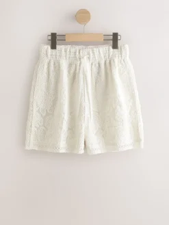 Ecru - Crochet Tie Waist Shorts*Next Best