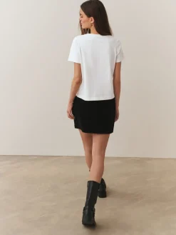 Ecru - Embellished Coffee Club Graphic Short Sleeve Top*Next