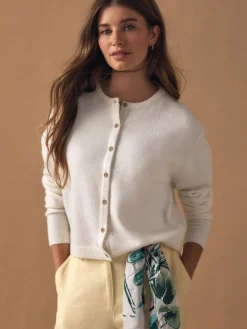 Ecru - Gebreid vest met ronde hals*Next Online