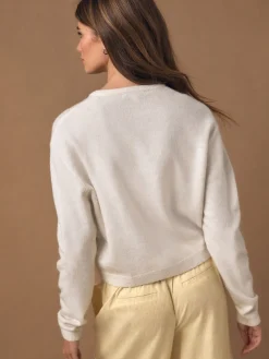 Ecru - Gebreid vest met ronde hals*Next Online