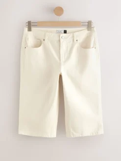 Ecru - Knielange Bermuda denim shorts*Next Sale
