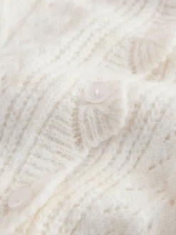 - Pointelle Button Through Scallop Cardigan With A Touch Of Wool*Laura Ashley Best