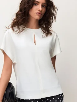 - Short Sleeve Keyhole Crew Neck Top*Next Best