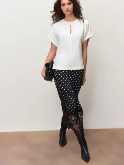 - Short Sleeve Keyhole Crew Neck Top*Next Best