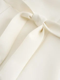 Ecru - V-Neck Sleeveless Tie Belt Top*Next New