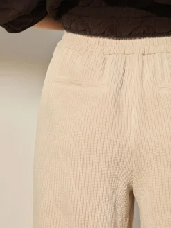 Ecru - Wijde pijpen zachte corduroy broeken*Next Outlet