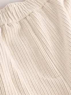 Ecru - Wijde pijpen zachte corduroy broeken*Next Outlet