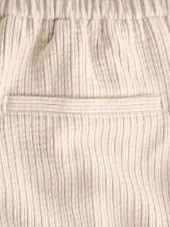 Ecru - Wijde pijpen zachte corduroy broeken*Next Outlet